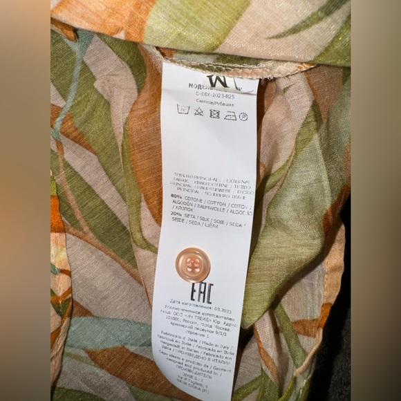 Dixie cotton Blend Button Down Print Top M - Picture 11 of 11